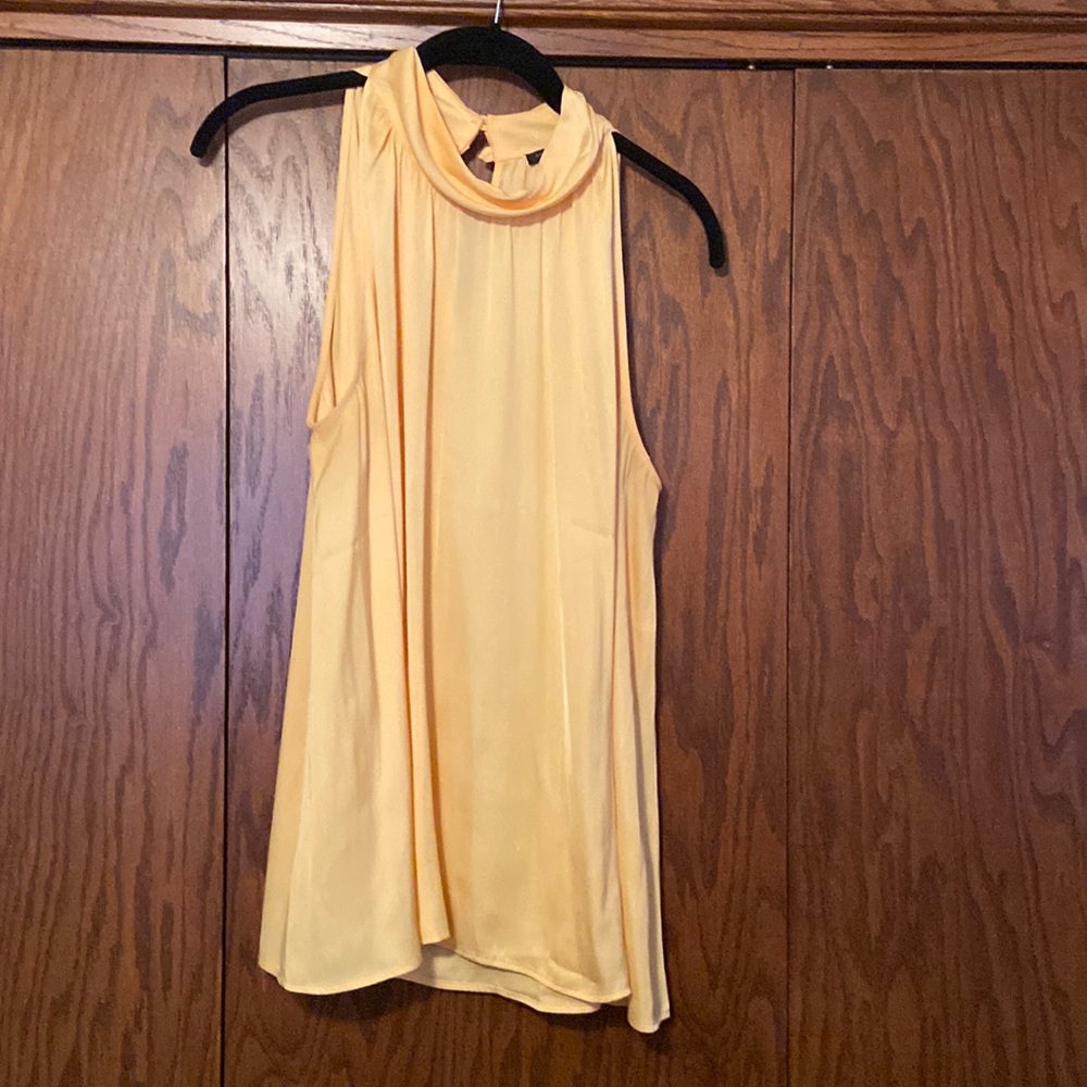 Ann Taylor Golden Yellow sleeveless dress top. Size Large.